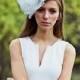 Bridal organza flower headband - Bridal veil - Bridal headpiece - Style 032