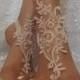 Free ship  pink ivory cord wedding shoe barefoot sandles wedding prom party steampunk bangle beach anklets bangles bridal bride bridesmaid