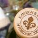 Custom Wine Stopper - Personalized Reusable Wine Cork - Fancy Script Laser Engraved Monogram - Fleur De Lis Wedding Favor / Reunion Keepsake