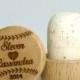 Personalized Wine Bottle Stopper: Baseball, Football, Cross-fit, Fishing, Basketball, Hockey Wedding Favor engraved with your name & sport