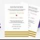 Wedding Invitation Template - Gold Stripes Printable Wedding Invitation - 5 x 7 Editable PDF Templates - Instant Download - DIY You Print