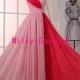 pink bridesmaid dress, bridesmaid dress pink, bridesmaid dress long chiffon with two colors, 2015 new style, custom size and color