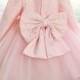 Long Sleeves Lace Flower Girl Dress, Birthday Party Dress, Communion Dress,white and pink available