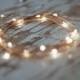 Fairy lights, Rustic wedding decor, Copper Wire, BATTERIES INCLUDED 6.6 ft!