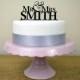 Personalised Mr & Mrs Simple Wedding Cake Topper - Choose Any Colour