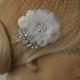 Birdcage Veil (Bandeau style) set with hair  Fascinator (2 Items) , Hair Accessory,wedding veil, Bridal hair piece ,wedding hair piece,