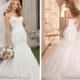 Fit and Flare Sweetheart Lace Appliques Crystal Beaded Wedding Dresses