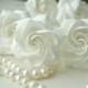 White bridal hair flower gardenia, Bridal flower hair clip, Wedding hair flower, Wedding hair pin, Bridal hair pin, Flower hair pin