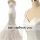 Vintage Sweep Train Wedding Dress White/Ivory Handmade Satin Mermaid Wedding Gowns Cap Sleeve Bridal Dress