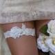 NOA Style- Lace Wedding Garter, Bridal lace garter, Wedding lace garter, Shabby Chiffon Garter, White lace garter, Bridal white garter