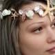 Starfish Hair Accessories, Seashell hairpiece, beach wedding hair accessory, bridal hairpiece  with flower pearl, starfish crown