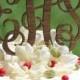 Rustic Wooder Monogram Wedding Cake topper - Wooden cake topper - Personalized Cake topper
