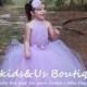 Lavender with rhinestone Flower Girl Tutu Dress, Lavender Tutu Flower Girl Dress, Can be made in different Color