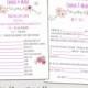 Wedding Mad Libs template pink wedding libs printable guest card "Folk festival" Marriage Mad libs wedding game - YOU EDIT instant download