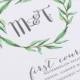 Printable Wedding Menu Card - Calligraphy