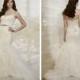 Whimsical Fit and Flare Sweetheart Wedding Dresses with Tiered Layeres Skirt