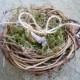 CLEARANCE - Ring Bearer Pillow Alternative perfect for woodland weddings - bird nest ring holder - READY to SHIP