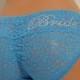 Bridal panties: Blue Cutie Booty Bride - Customized Lace Hipster - Light Sapphire Blue - Sizes S-XXL