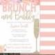 Floral Brunch and Bubbly Bridal Shower Invitation - LAUREN Collection - Printable Invitation