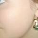 Mint orchid jewelry, mint jewelry, orchid jewelry, wedding orchid jewelry, mint earrings with orchid,mint jewelry