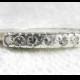 Platinum Wedding Band Platinum Eternity Antique Art Deco Diamond Ring Half Eternity Platinum Stacking Ring Diamond