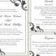 DIY Wedding Invitation Template Set Editable Word File Instant Download Printable Invitation Black Wedding Invitation Elegant Invitations