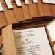 Wooden Pocket-fold Rustic Wedding Invitation / Organic invitation/ Invitation folio / wooden folio /  Bohemian invitation / kraft