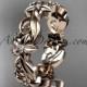 14kt rose gold diamond flower wedding ring, engagement ring, wedding band ADLR217B
