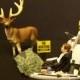 NO HUNTING DEER with Bow and Arrow  Bride and Groom Wedding Cake Topper Funny Sport