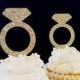 Ring Cupcake Toppers - Cupcake Toppers - Engagement Party - Bridal Shower Decorations - Wedding Shower Decorations - Set of 12