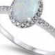 Classic 1.30 Carat Oval Cut Lab White Opal Round Russian Diamond CZ Solid 925 Sterling Silver Halo Dazzling Accent Wedding Engagement Ring