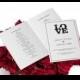 Wedding Program Templates - Editable PDF - 8.5 x 11 Black LOVE Heart Foldover Printable Wedding Ceremony Program - DIY You Print