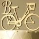 Bike Bicycle Monogram Cake Topper - Letter of Your Choice