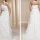 Single Strap Organza and Satin Empire Waist Wedding Dress