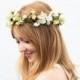 Woodland Bridal Flower Crown, Bridal Headpiece, Boho, Hair Wreath, Wedding Hair, Bridal, Spring Wedding, Ivory Flower