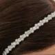 Bride Headband. Bridal Pearl Headband. Rhinestone Crystal Headband. SUMMER