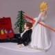Wedding Reception Ceremony Party Redneck Fishing Fisherman Pole Tackle Cake Topper