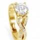 1.5 carat Diamond Ring  Yellow gold  Diamond Ring, Engagement Ring, White Gold Ring, Size 7, infinity ring white gold