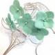 Mint Hydrangea -  Floral accessories - Hydrangea accessories Wedding Hair Accessories, Wedding Hairstyles Hair Flower - Set of