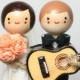 Custom Wedding Cake Topper with 1x INSTRUMENT / Music Theme