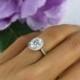 2.25 ctw, Classic Oval Halo Ring, Engagement Ring, Man Made Diamond Simulants, Wedding Ring, Bridal Ring, Promise Ring, Sterling Silver