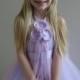 Flower Girl Dress, Little Girls Formal Dresses, Blush Pink Lavender Flower Girl Dress Set