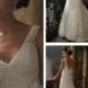 Ruched Straps A-line V-neck and V-back Wedding Dresses