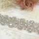 Sale-Rhinetones trim for dress, sash, Bridal Sash Applique, Wedding Crystal Applique, Wedding Rhinestone Applique, Wedding Belt Applique