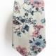 Abbey Pink and Blue Floral Men's Tie, Skinny Tie