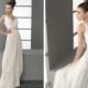 V-Neck Full Satin Summer Bridal Gown with Beaded Sash
