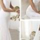 One-shoulder Asymmetric Draped Bodice Wedding Dresses with Flared Skirt