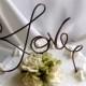 Modern Engagement Cake Topper, Rustic Wedding Decor, Love