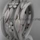 platinum leaf and vine, floral wedding band, engagement ring ADLR242G