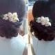 Bridal flower comb - white blossom hair comb - wedding flower comb - freesia blossom comb. flower comb. bridal comb. flower hair accessory